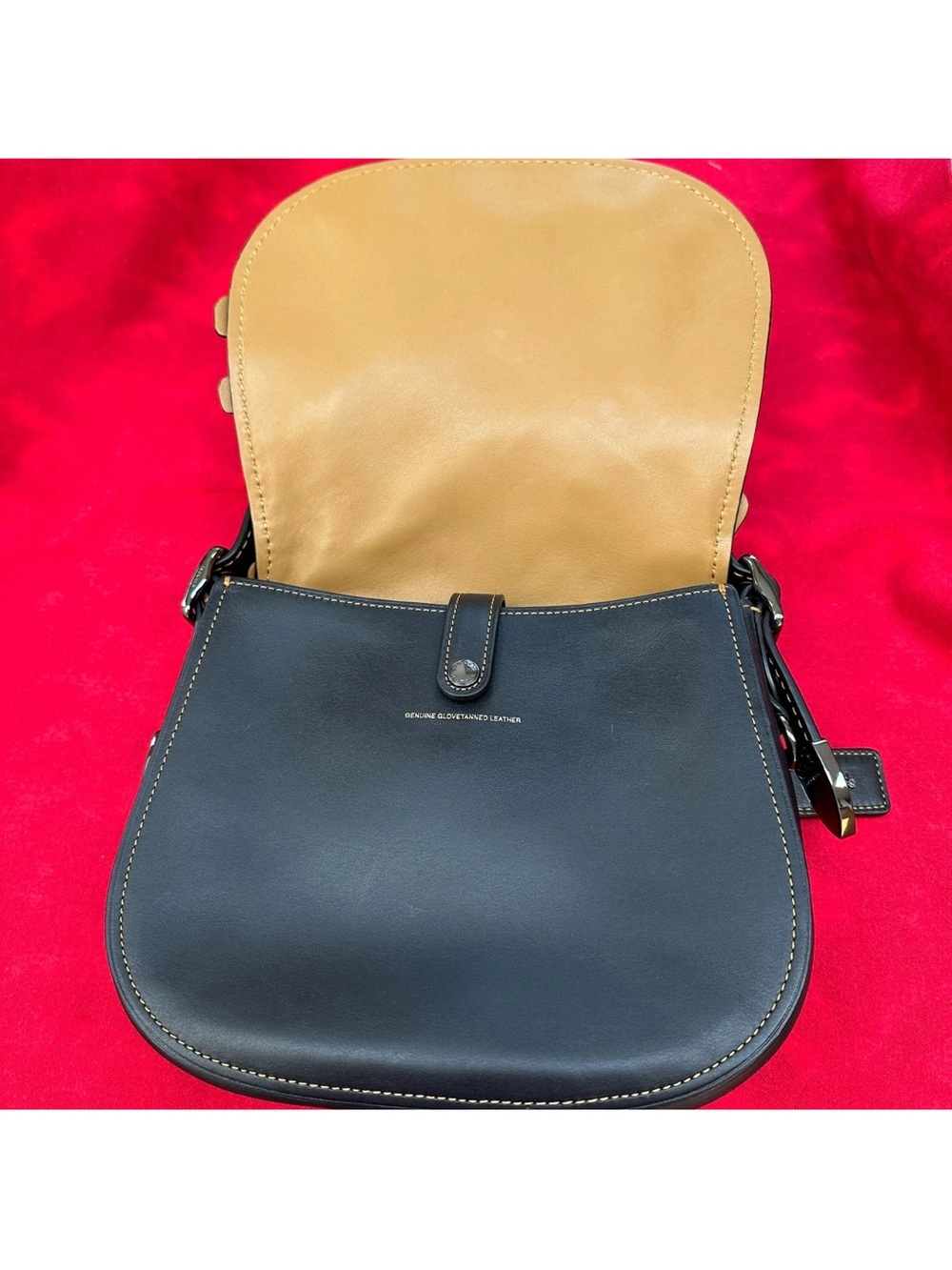 Coach Tea Rose Saddle Bag 23 - 1941 Collection EUC - Picture 6 of 8
